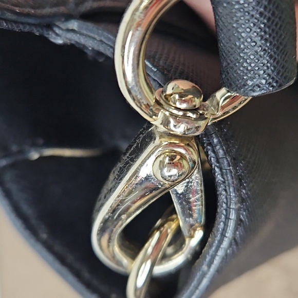 Kate Spade Hayden Black Peddle Leather Bag 2 Way Bag 9x9 - Picture 11 of 11